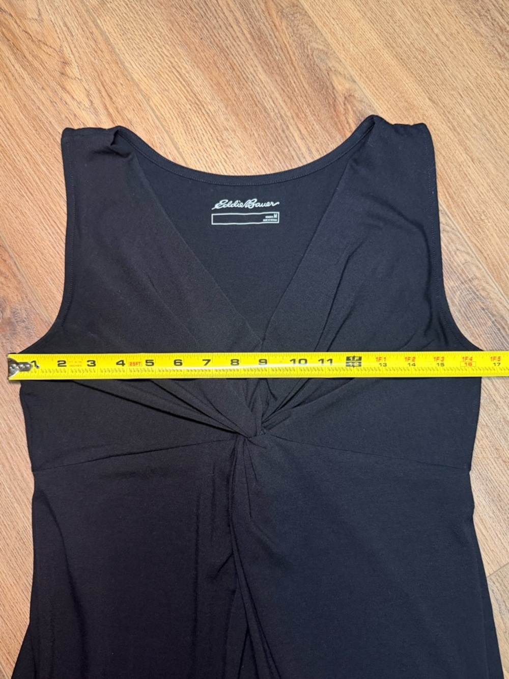 Eddie Bauer Travex Aster Knot Dress M Black Active Travel UPF50 Outdoor Hiking - Picture 7 of 9